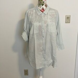 Croft & barrow mint green blouse 2x